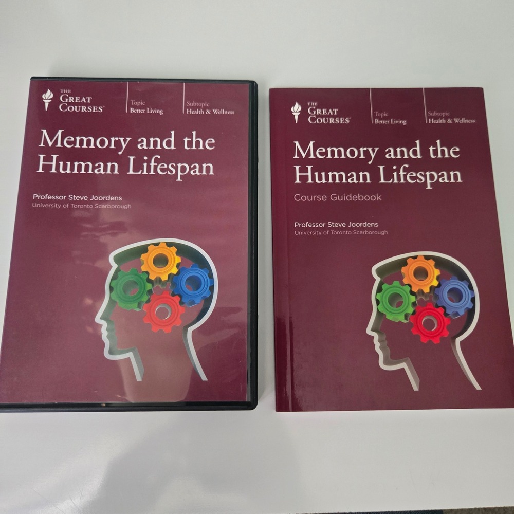 The Great Courses Memory & Human Lifespan 4 DVD Set & Guidebook Steve Joordens‎